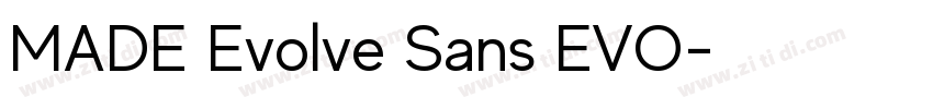 MADE Evolve Sans EVO字体转换